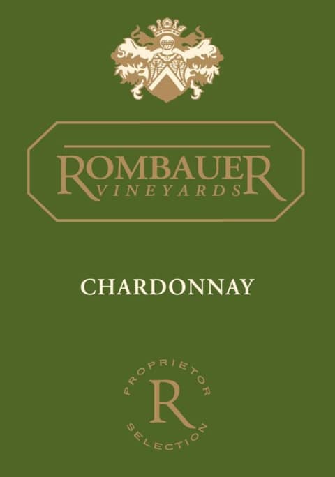 Flat front label of wine