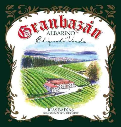 Flat front label of wine