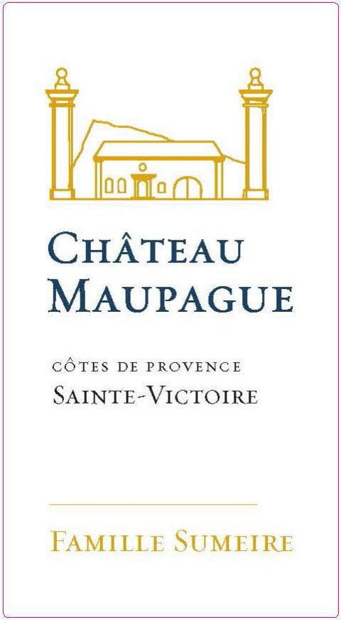 Chateau Maupague Cotes de Provence Sainte-Victoire Rose 2018 Front Label