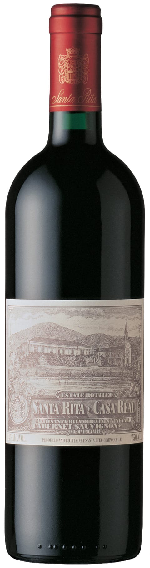 Front shot of wine bottle