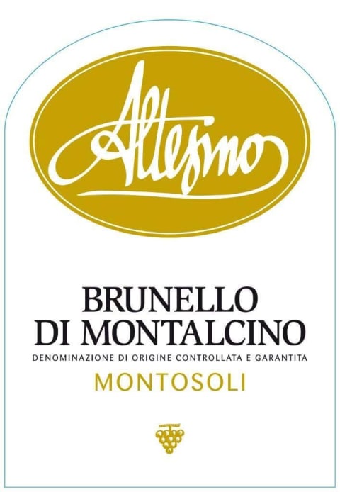 Flat front label of wine