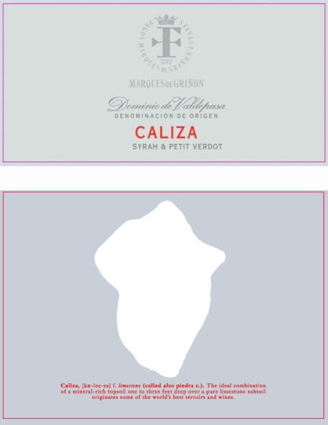 Marques de Grinon Caliza Red Blend 2013 Front Label