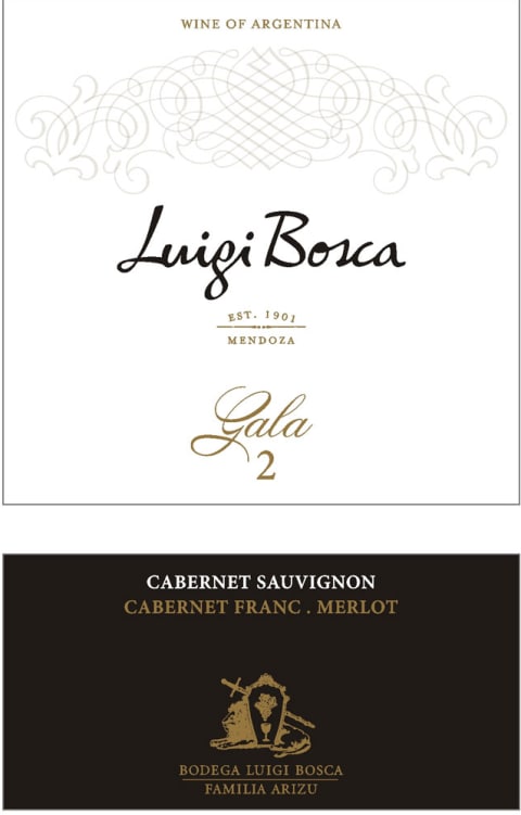 Flat front label of wine