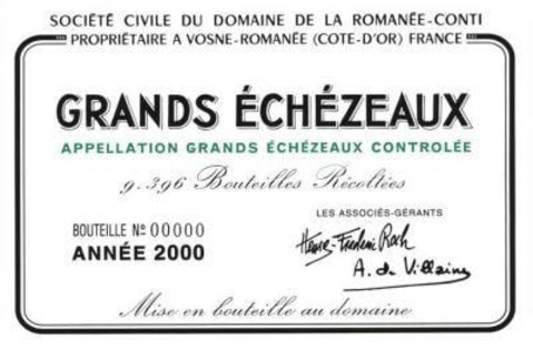 Domaine de la Romanee-Conti Grands Echezeaux Grand Cru 2000 Front Label