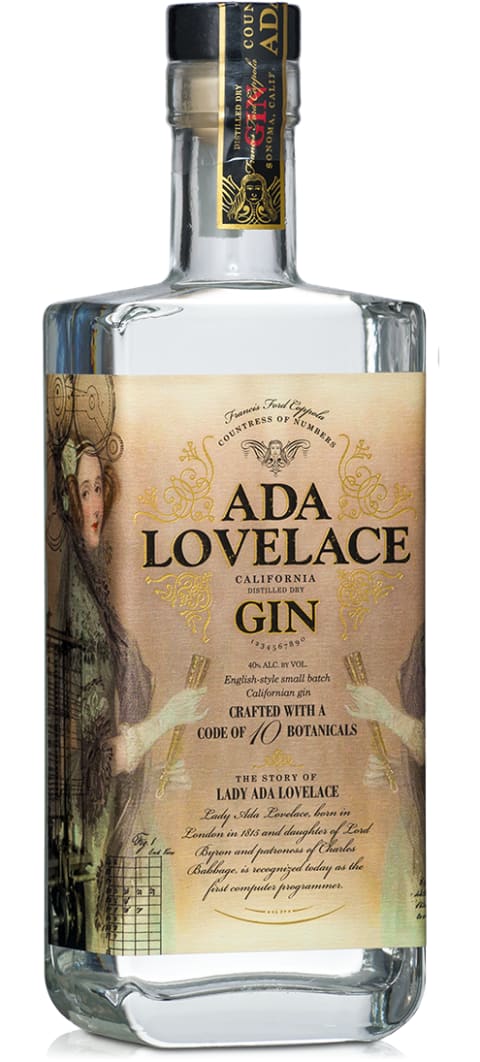 Great Women Spirits by Francis Ford Coppola ADA Lovelace Gin Front Bottle Shot