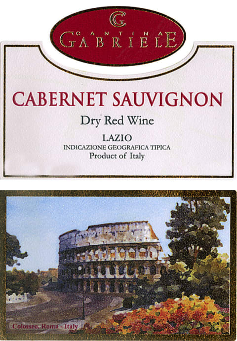 Flat front label of wine