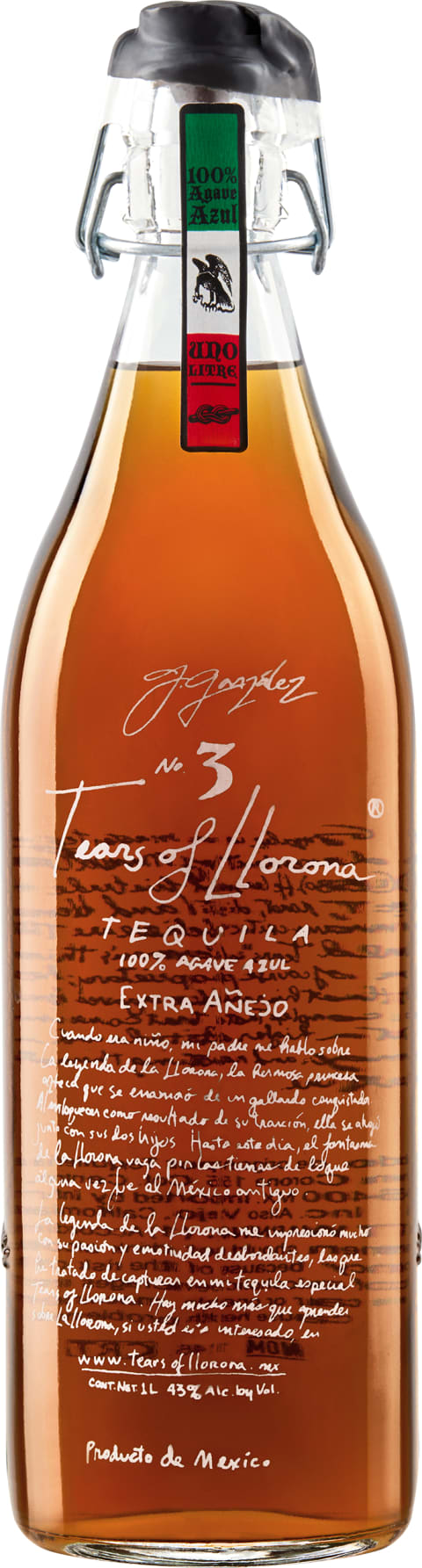 Tears of Llorona No. 3 Extra Añejo, 1 Liter - Princeville Wine Market