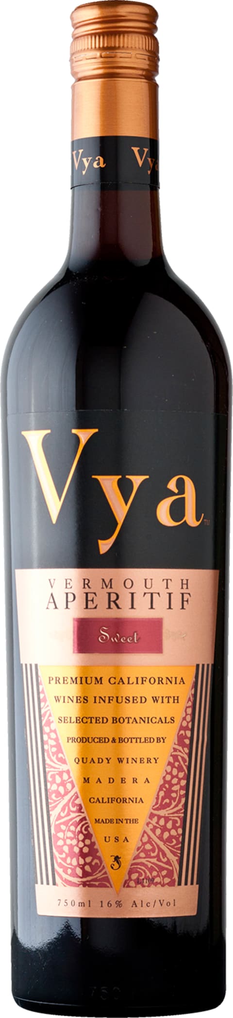 Quady Vya Sweet Vermouth Front Bottle Shot