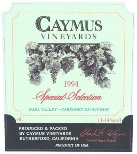 Caymus Special Selection Cabernet Sauvignon 1994 Front Label