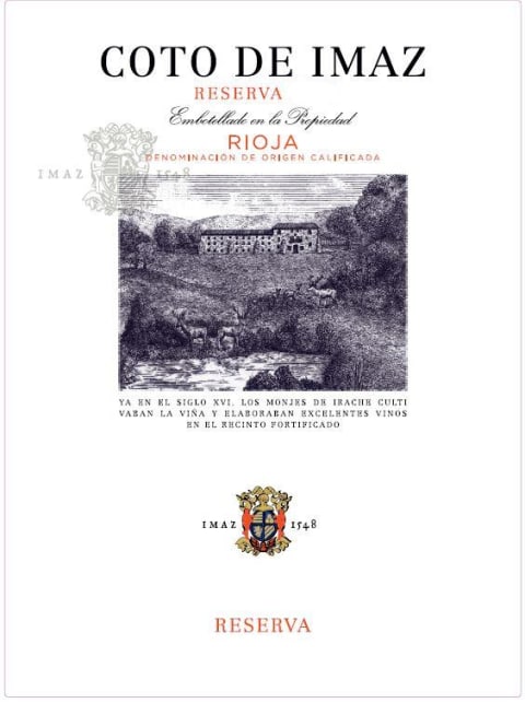 Flat front label of wine