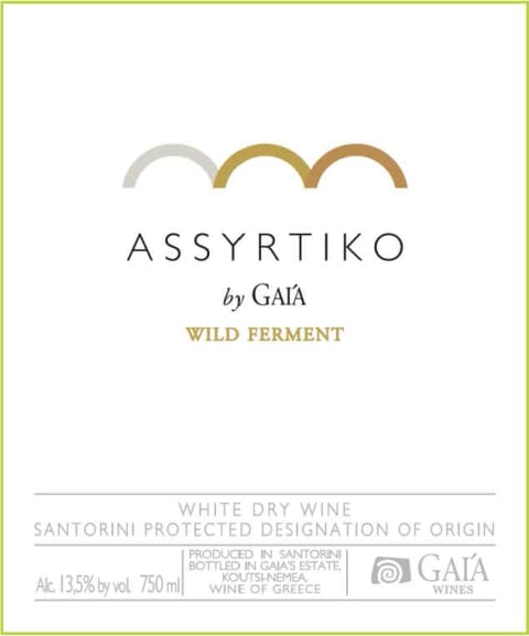 Gaia Santorini Wild Ferment Assyrtiko 2019 Front Label