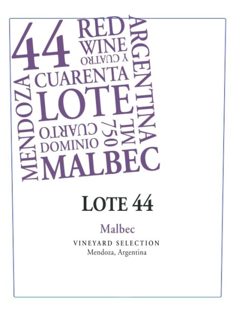 Bodega Cuarto Dominio Lote 44 Malbec 2020 Front Label