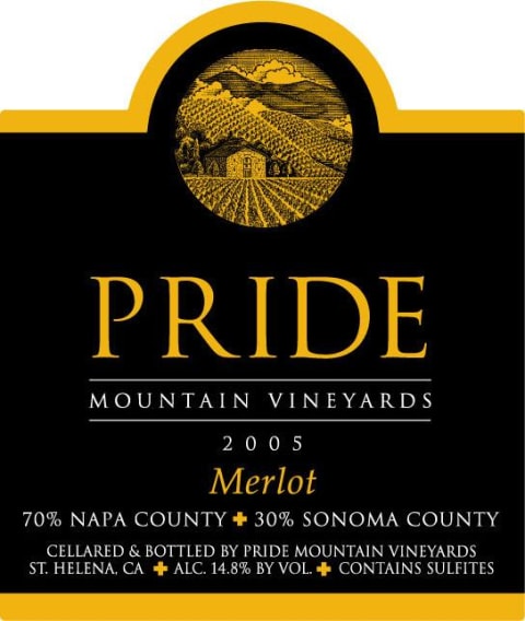 Pride Mountain Vineyards Merlot (1.5 Liter Magnum) 2005 Front Label