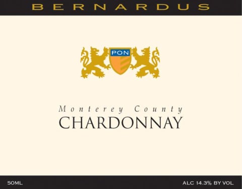 Flat front label of wine