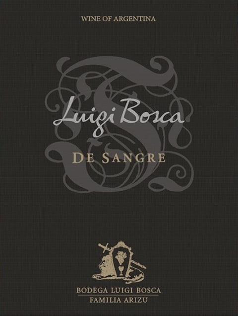 Luigi Bosca De Sangre 2017 Front Label