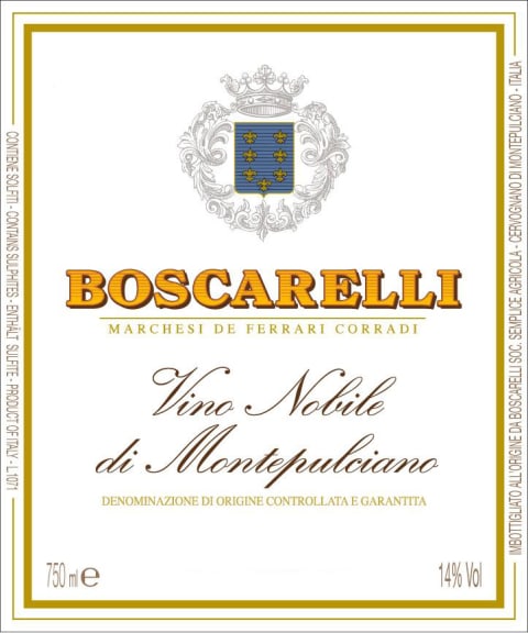 Boscarelli Vino Nobile di Montepulciano 2018 Front Label