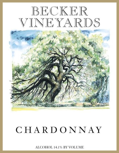Becker Vineyards Chardonnay 2019 Front Label