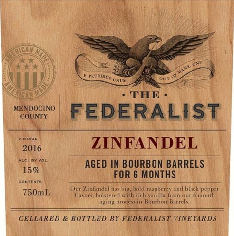 The Federalist Zinfandel Bourbon Barrel Aged 2016 - 