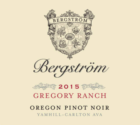 Bergstrom Gregory Ranch Pinot Noir 2015 Front Label