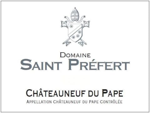 Domaine Saint Prefert Chateauneuf-du-Pape Blanc 2017 Front Label