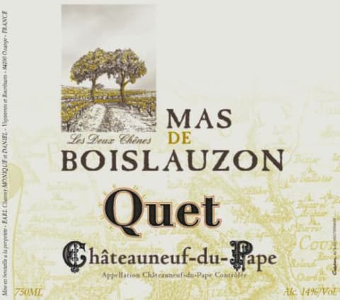 Mas de Boislauzon Chateauneuf-du-Pape Cuvee du Quet 2006 Front Label