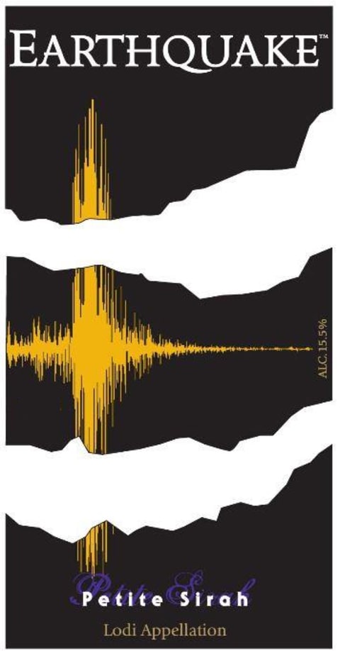 Flat front label of wine