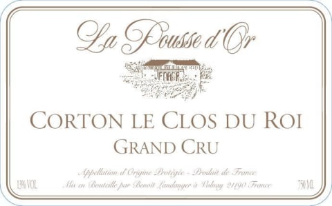 Flat front label of wine