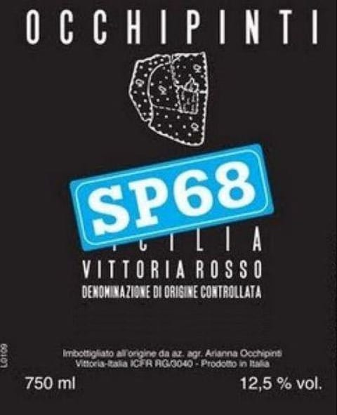 Arianna Occhipinti SP68 Rosso 2020 Front Label