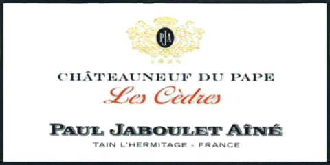 Jaboulet Chateauneuf-du-Pape Les Cedres Blanc 2010 Front Label