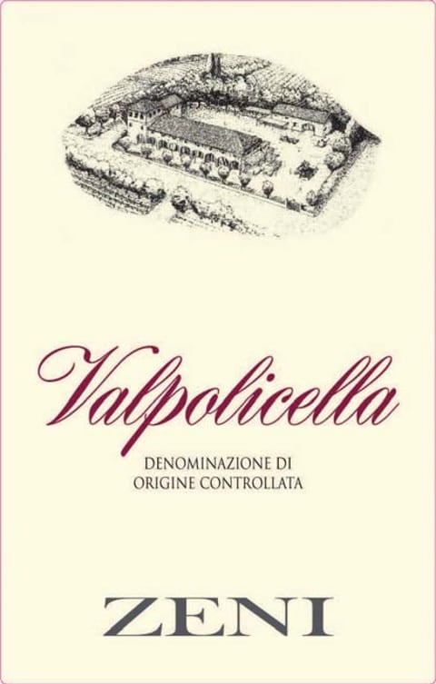 Zeni Valpolicella 2020 Front Label