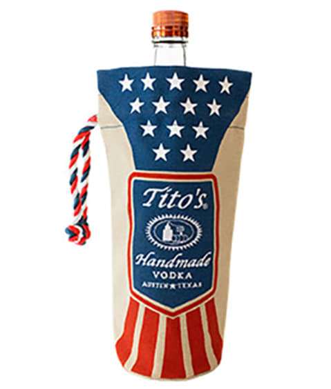 Tito's Handmade Vodka with Red, White & Blue Bottle Bag | Wine.com