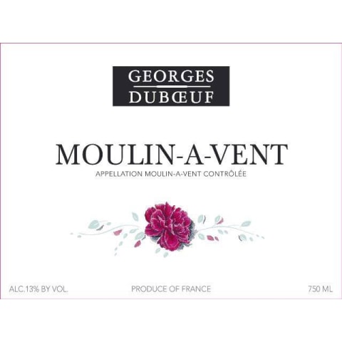 Flat front label of wine