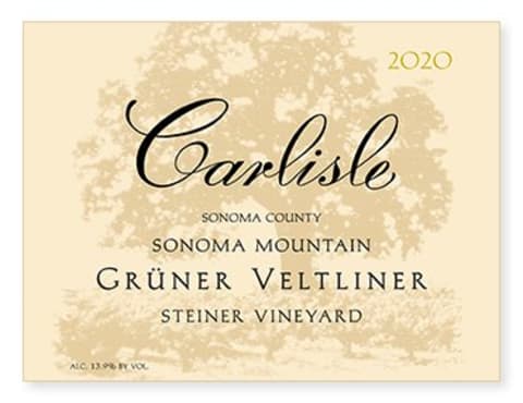 Carlisle Steiner Vineyard Gruner Veltliner 2020 Front Label