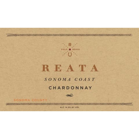 Flat front label of wine