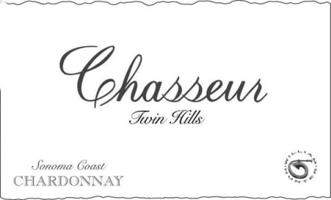 Flat front label of wine