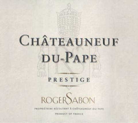 Roger Sabon Chateauneuf-du-Pape Prestige 2017 Front Label