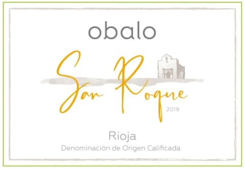 Bodegas Obalo San Roque Tempranillo 2019 Front Label
