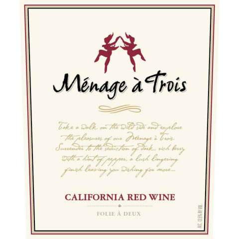 Flat front label of wine
