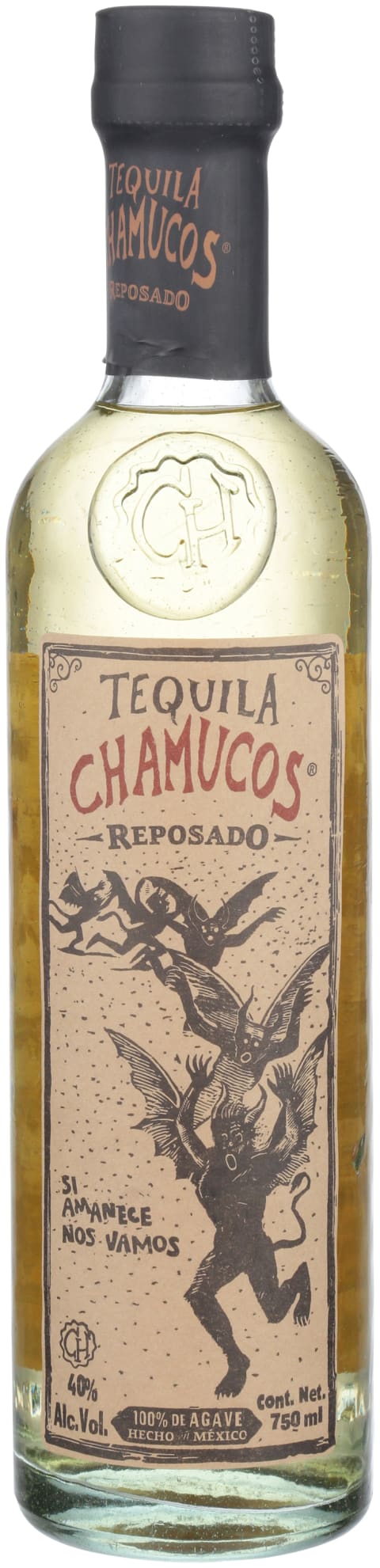 Chamucos Reposado Tequila Front Bottle Shot