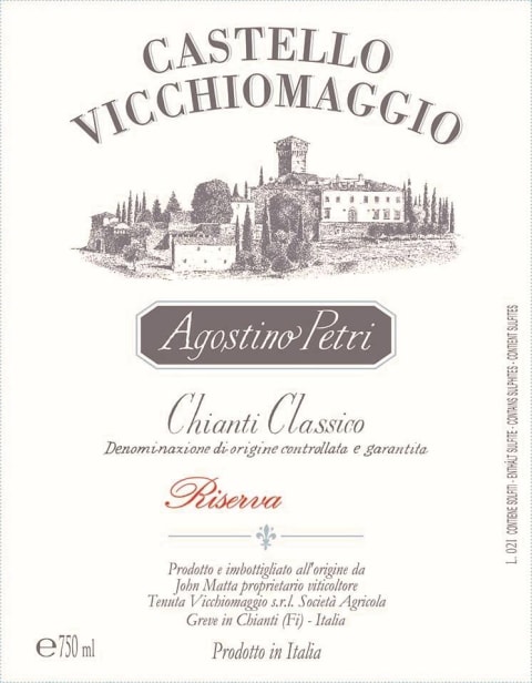 Castello Vicchiomaggio Agostino Petri Chianti Classico Riserva 2017 Front Label