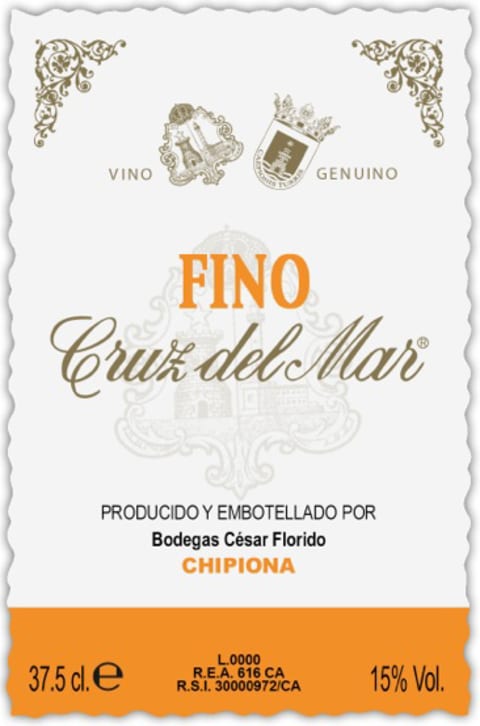 Cesar Florido Fino Sherry (375ML half-bottle) Front Label