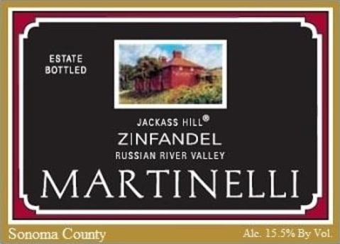 Martinelli Jackass Hill Zinfandel 2017 Front Label
