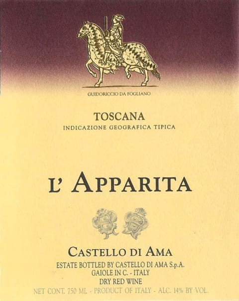 Castello di Ama L'Apparita 2017 Front Label
