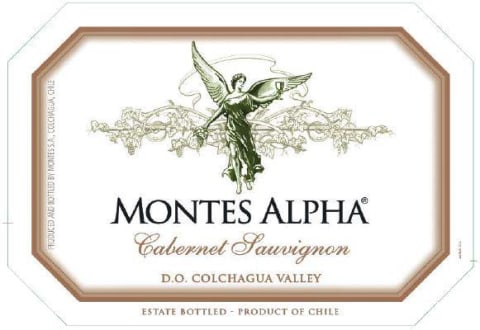 Montes Alpha Series Cabernet Sauvignon 2017 Front Label