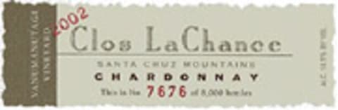 Clos LaChance Vanumanutagi Chardonnay 2002 Front Label