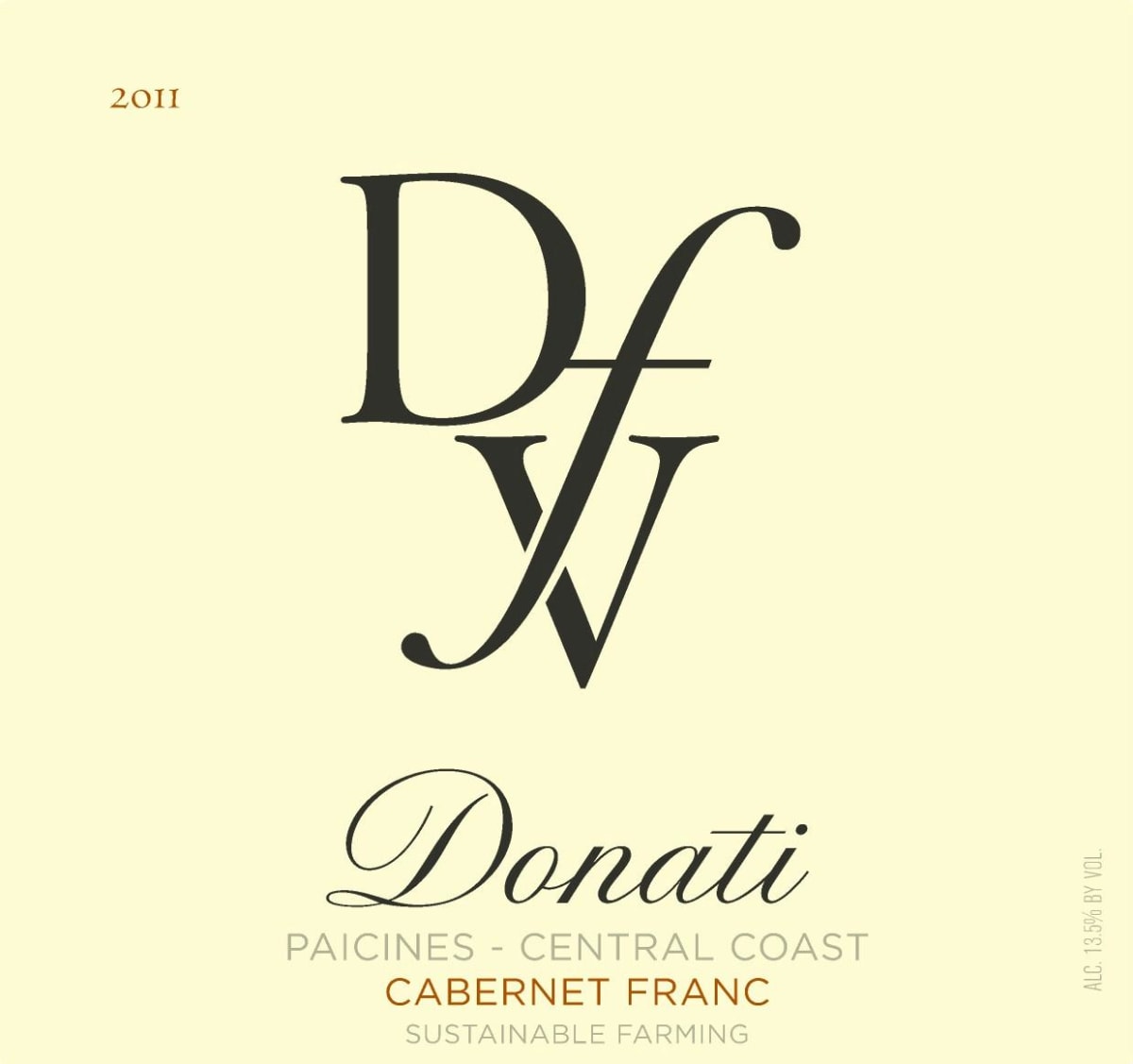 Donati Family Vineyards Cabernet Franc 2011  Front Label