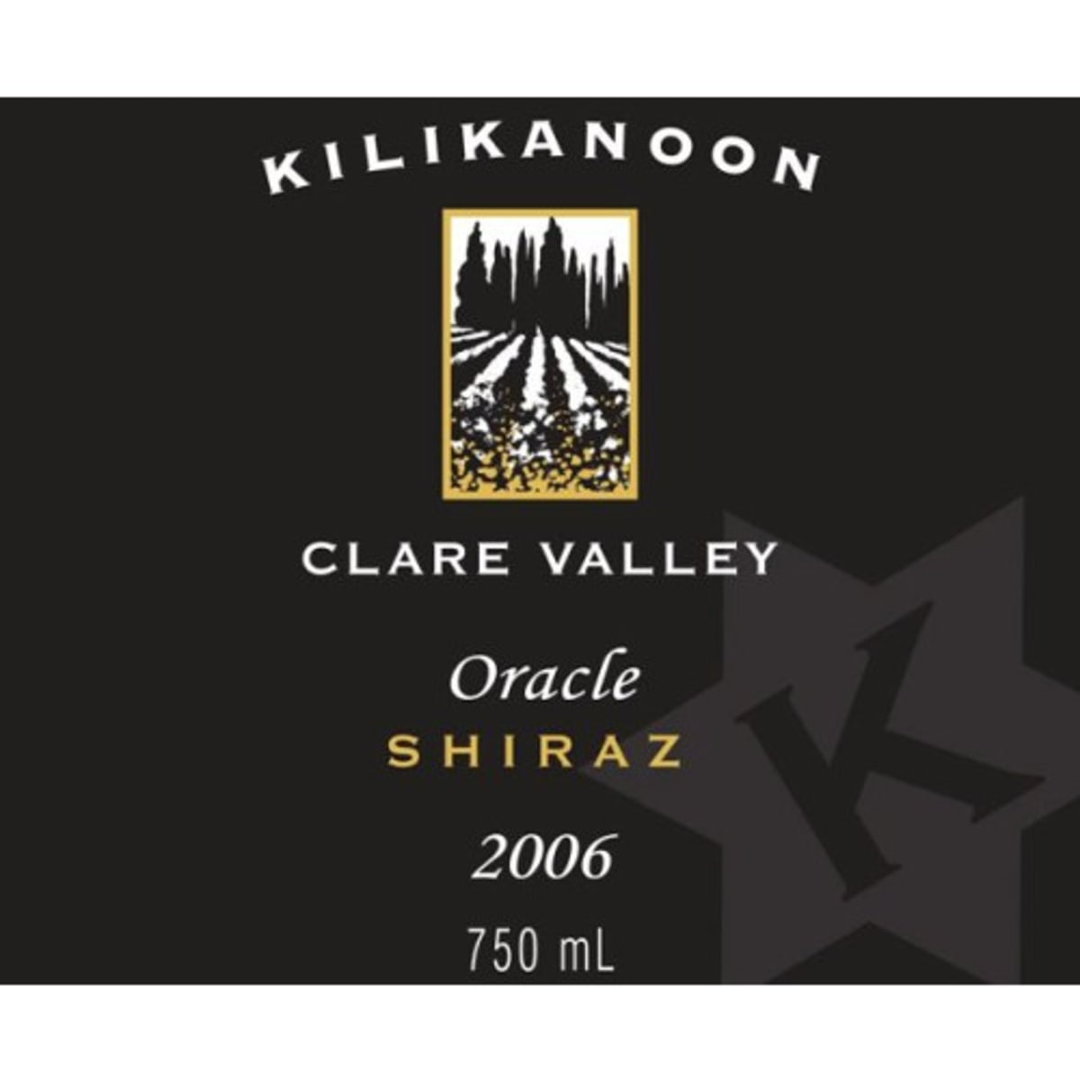 Kilikanoon Oracle Shiraz 2006 Front Label