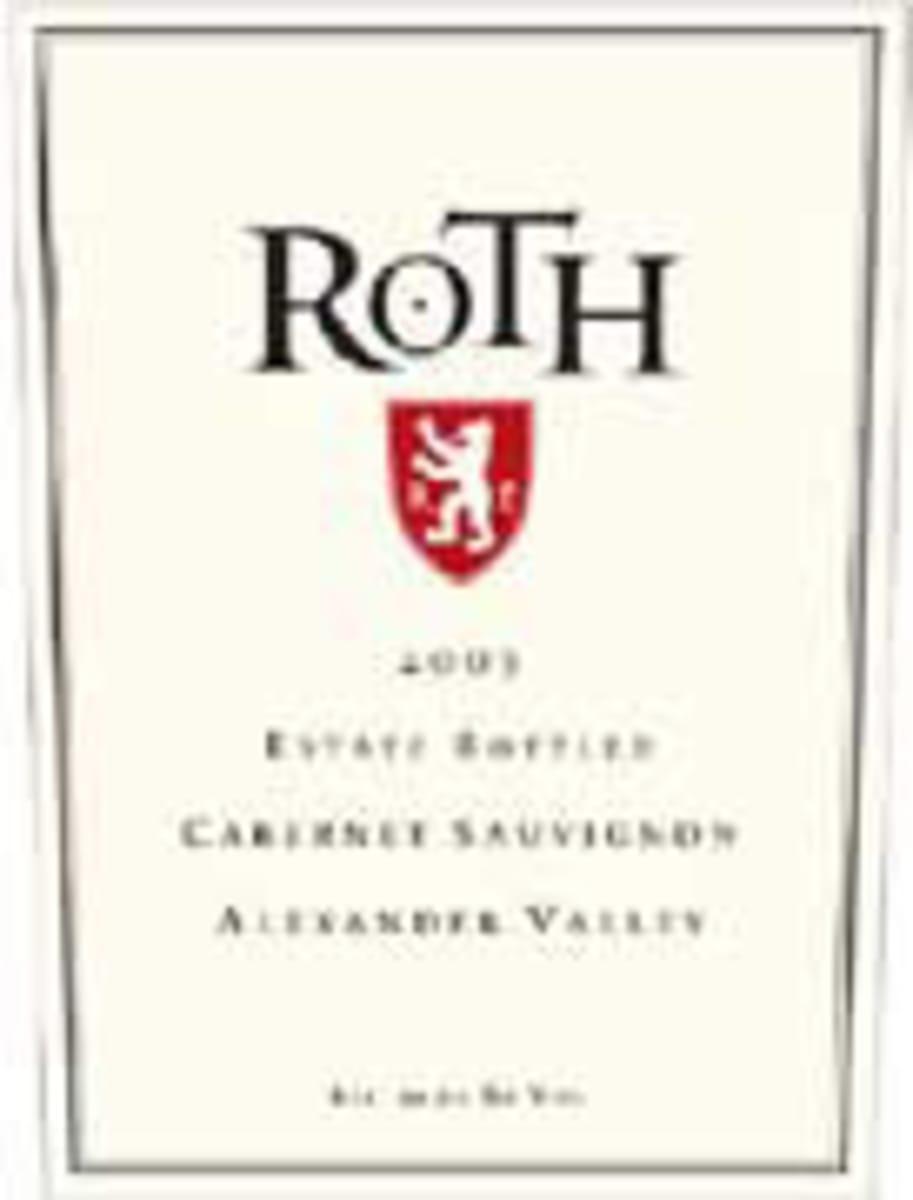 Roth Estate Alexander Valley Cabernet Sauvignon (half-bottle) 2003 Front Label