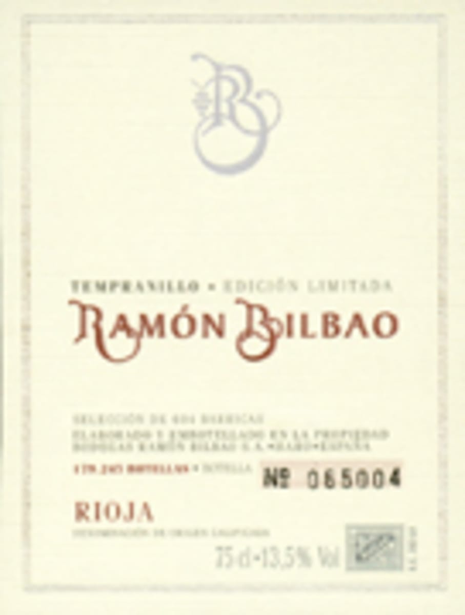 Bodegas Ramon Bilbao Limited Edition Rioja 2003 Front Label