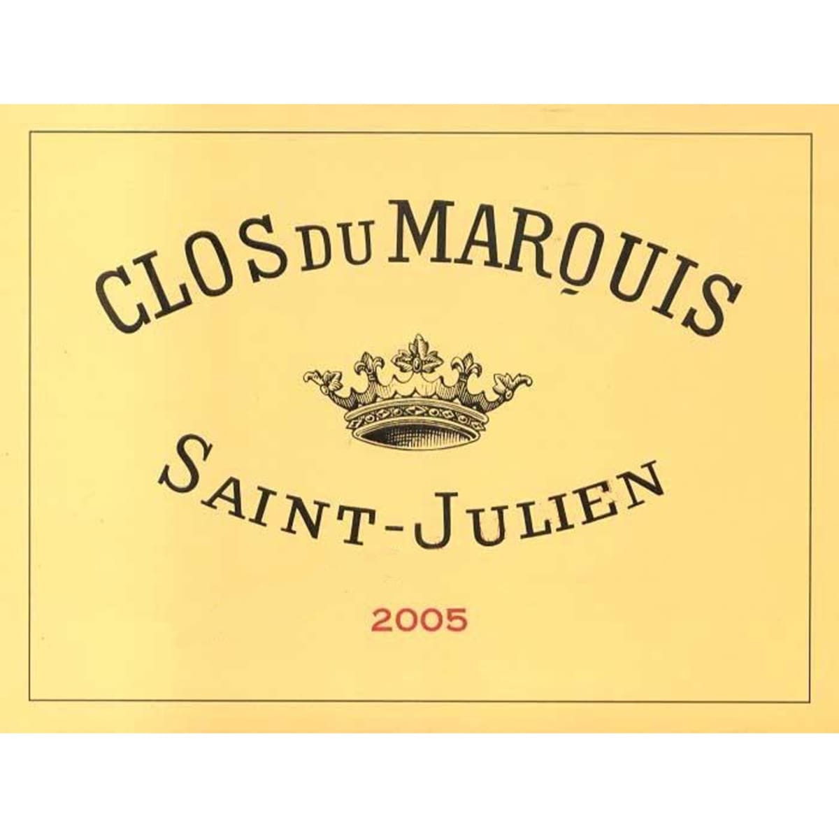 Clos du Marquis  2005 Front Label